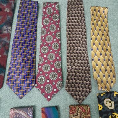 Fourteen Neckties CU Buffs, Fun designs and colors Bill Blass, Grant, Executive Collection and more