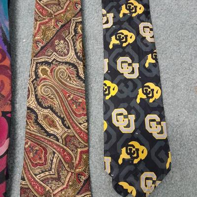Fourteen Neckties CU Buffs, Fun designs and colors Bill Blass, Grant, Executive Collection and more