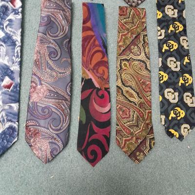 Fourteen Neckties CU Buffs, Fun designs and colors Bill Blass, Grant, Executive Collection and more