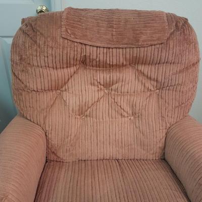 LA-Z-BOY Chair Company Recliner with Rock and swivel too and floor lamp