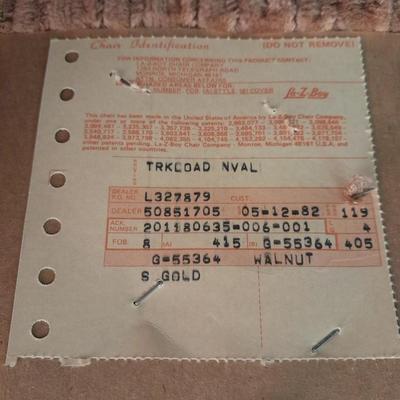 LA-Z-BOY Chair Company Recliner with Rock and swivel too and floor lamp