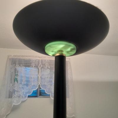 LA-Z-BOY Chair Company Recliner with Rock and swivel too and floor lamp