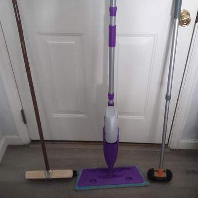 Floor mop, duster and small push broom