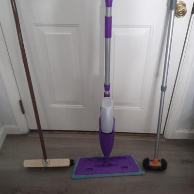 Floor mop, duster and small push broom