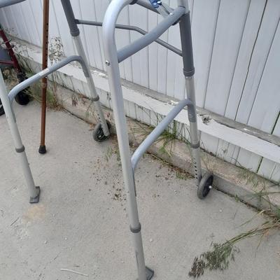 Adjustable Mobility walker and adjustable walking cane