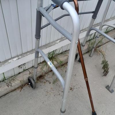 Adjustable Mobility walker and adjustable walking cane