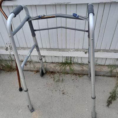 Adjustable Mobility walker and adjustable walking cane