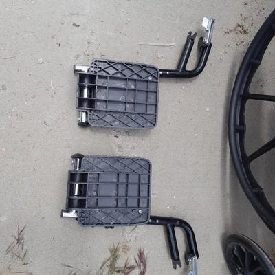 Drive folding Mobility chair wheelchair with removable leg rests.