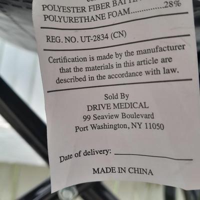 Drive folding Mobility chair wheelchair with removable leg rests.