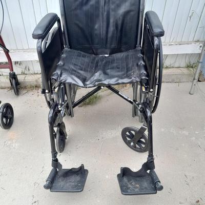 Drive folding Mobility chair wheelchair with removable leg rests.