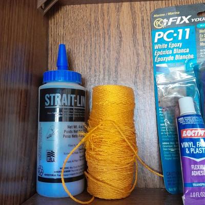 Folding door storage cabinet with Household and automobile chemicals