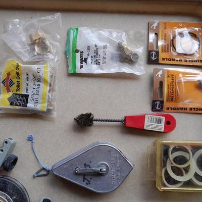 Plumbing tools, Pipe cutters, chalk line, and more