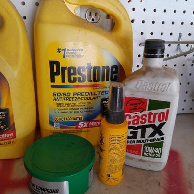 Automobile chemicals, and a Grease gun