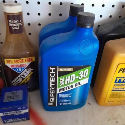 Automobile chemicals, and a Grease gun