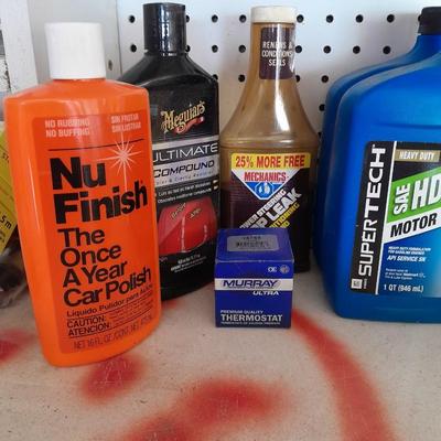 Automobile chemicals, and a Grease gun