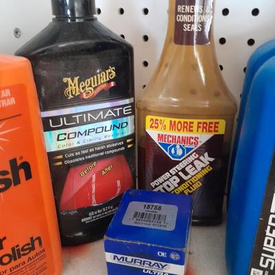 Automobile chemicals, and a Grease gun