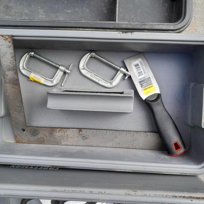 Multi-level Craftsman toolbox with tools