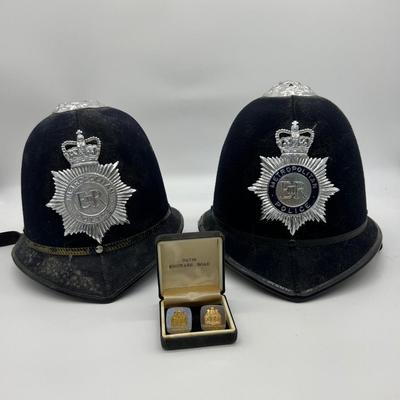 Vintage Metropolitan England Police Hats & Cufflinks *Read Details