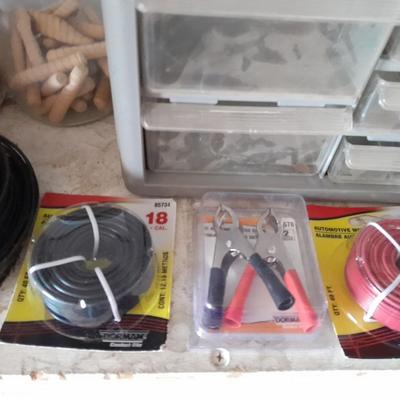 Hardware organizer with an assortment of hardware