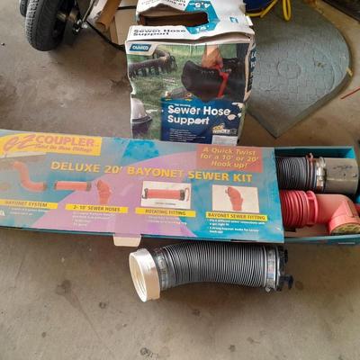 RV / CAMPER Sewer hose support, and 20' Bayonet sewer kit