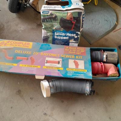 RV / CAMPER Sewer hose support, and 20' Bayonet sewer kit