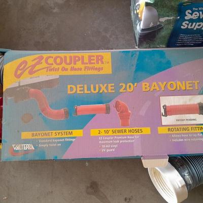 RV / CAMPER Sewer hose support, and 20' Bayonet sewer kit