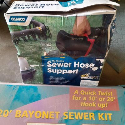 RV / CAMPER Sewer hose support, and 20' Bayonet sewer kit