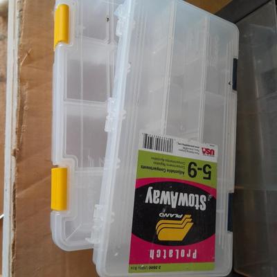 Rubbermaid Roughneck drop bins and Divided hardware / craft organizers