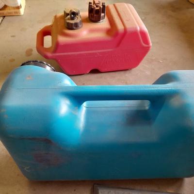 Gas container and blue container for chemicals or water