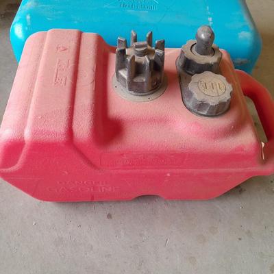 Gas container and blue container for chemicals or water