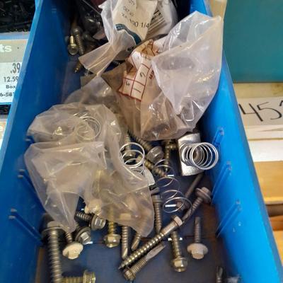 Metal hardware organizer with contents (1)