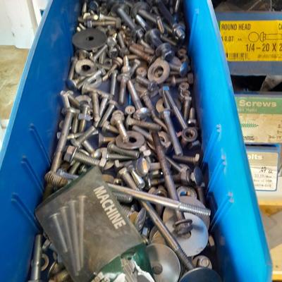 Metal hardware organizer with contents (1)