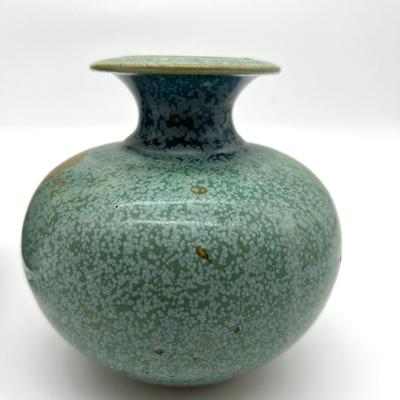LOUIS MULCAHY Pottery & Glass Vase Hand Blown?