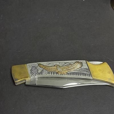Eagle Pocket knife and Eagle bell with verse Isaiah 40:31