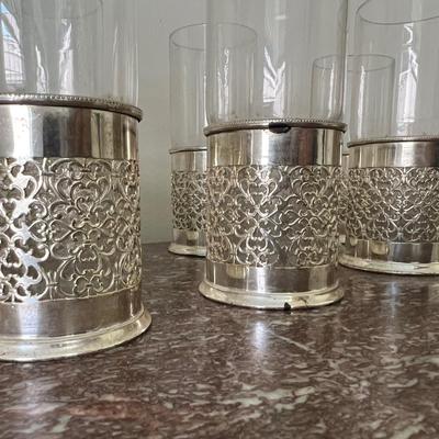 Crystal Bottle Decanter  Made in Italy With Serving Glasses