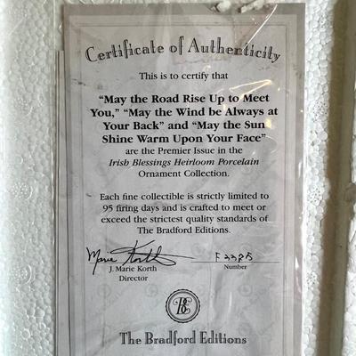 BRADFORD EDITION Irish Blessings Heirloom Porcelain Ornament Collection