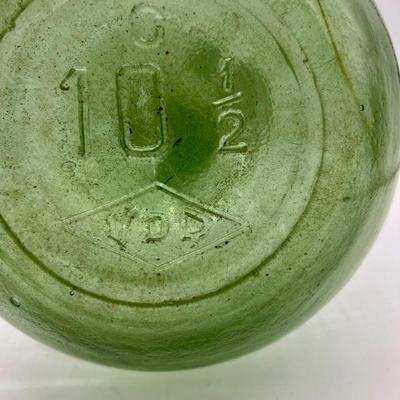 French Antique Large Demijohn Glass Bottle