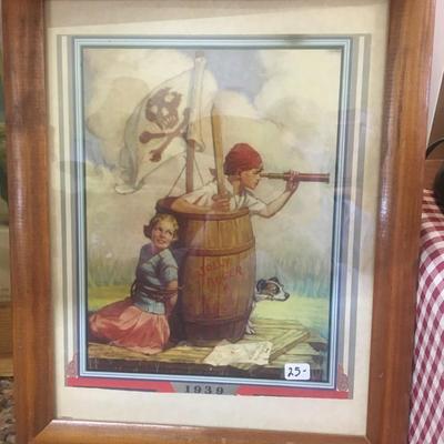 Vintage Cream of Wheat Advertising Frame 16x14" appx