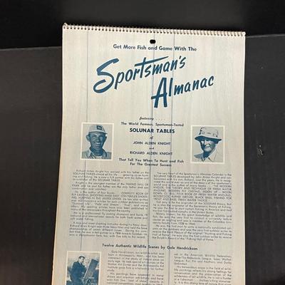 Two 1960's Calendars - Southern Products (1968) and Sportsman's Almanac (1967)