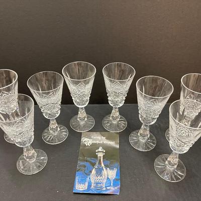 Set of 8 Waterford â€œKenmareâ€ Claret Wine Glasses