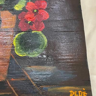 Two Original Pieces of Art on Wood by Dede