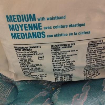 Seat cushion with disposable briefs (opened packages)