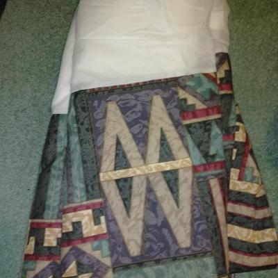 Springs Queen sized comforter with bed skirt and sheet