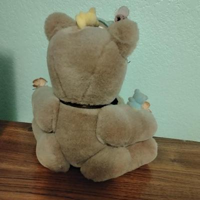 Mirrored Jesus shelf with Honey pot bear, and Garden Faux flower wall hanging