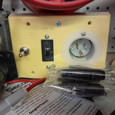 Huge lot of electrical / trailer wire, Lights, and more