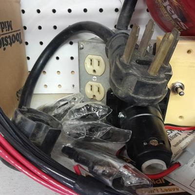 Huge lot of electrical / trailer wire, Lights, and more