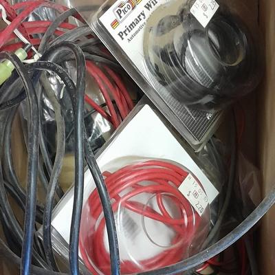 Huge lot of electrical / trailer wire, Lights, and more