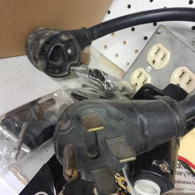 Huge lot of electrical / trailer wire, Lights, and more