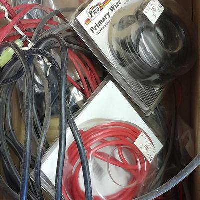 Huge lot of electrical / trailer wire, Lights, and more