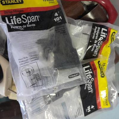 Three small totes of home repair / Furniture refinishing items